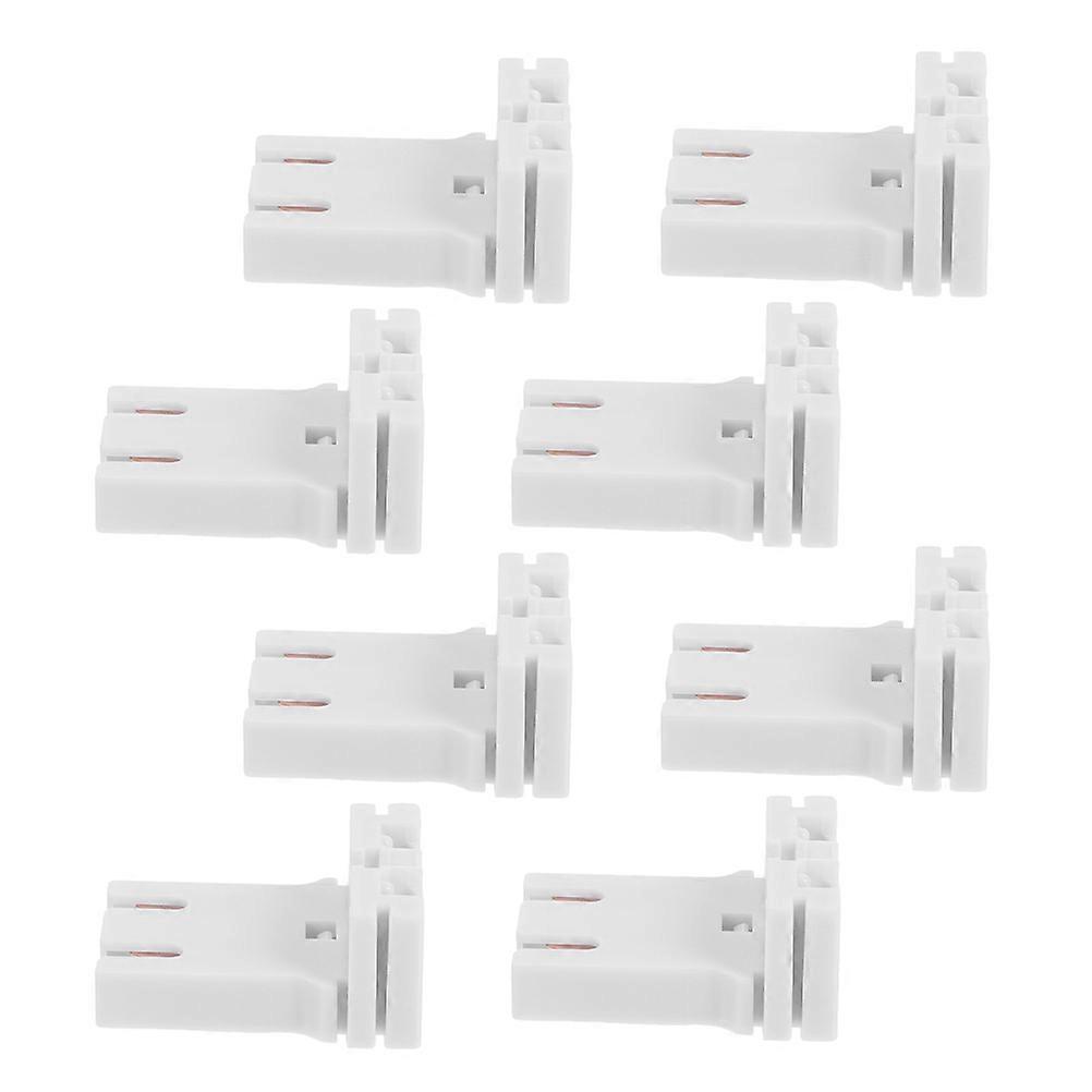 Plug in Fluorescent Lamp Holder U Shaped Light Socket Adapter 8Pcs