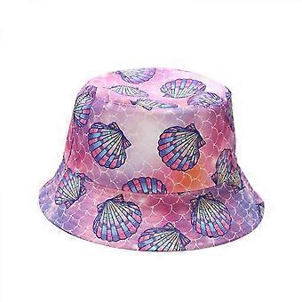 Cute Bucket Hat Beach Fisherman Hats for Women, Reversible Double-Side-Wear Unisex (HATG002)
