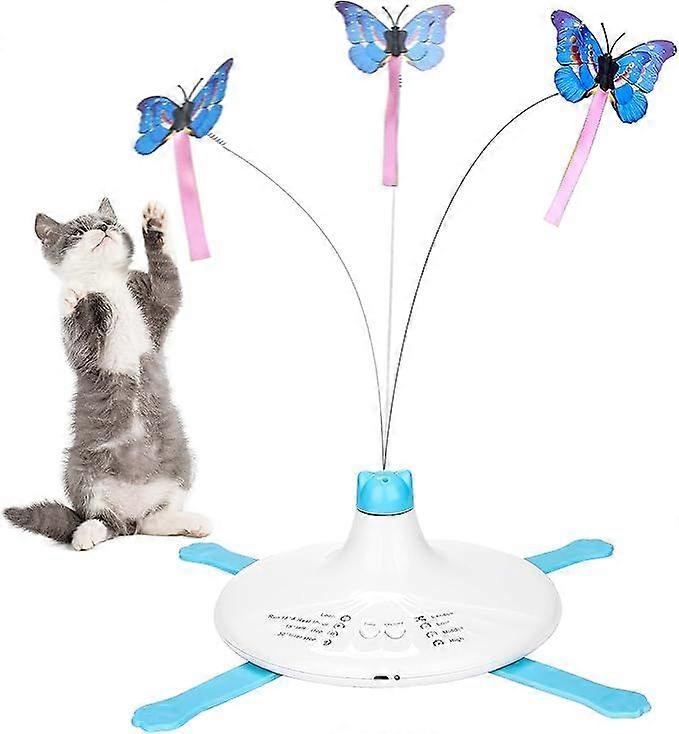 Interactive Automatic Cat Toy with 360 Rotating Butterfly & 8 Modes