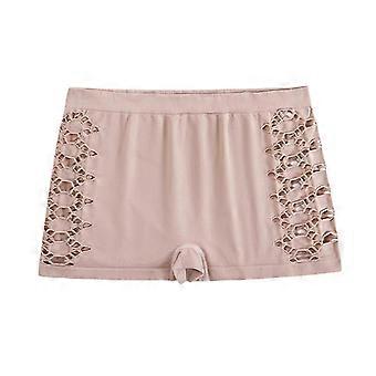 Womens Boy Shorts Underwear No Show Seamless Side Hollow Boxer Briefs Sexy Mid Riseh