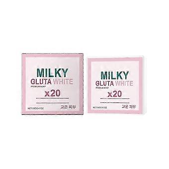 1-3x Milky Gluta White Soap, 70g Gluta Milk Whitening Soap, Gluta Milk Soap, White Bar Soap for Face & Body Deep Cleaning Exfoliating-tfd