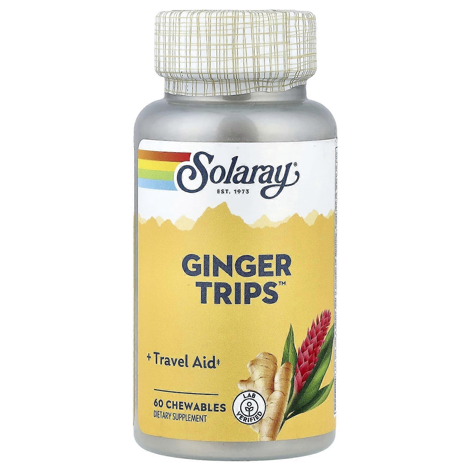 Solaray, Ginger Trips™, 60 Chewables, 2-Pack