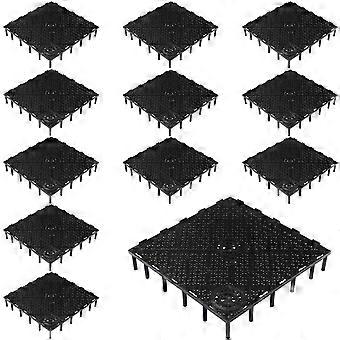 Plateau de filtration de fond pour aquarium (20 pièces, noir)