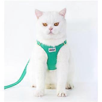 Escape Proof Pet Cat Harness with Leash Adjustable Soft Mesh Reflective S M L XL