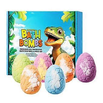 Dinosaur Bath Bombs Gift Set 6Piece Scented Bath Bombs With Surprise Toys For Kids 100g Each