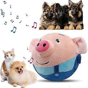 Actief bewegend huisdierpluche speelgoed, interactief hondenspeelgoed praten bewegende stuiterende bal voor puppyhonden schudden stuiterspeelgoed