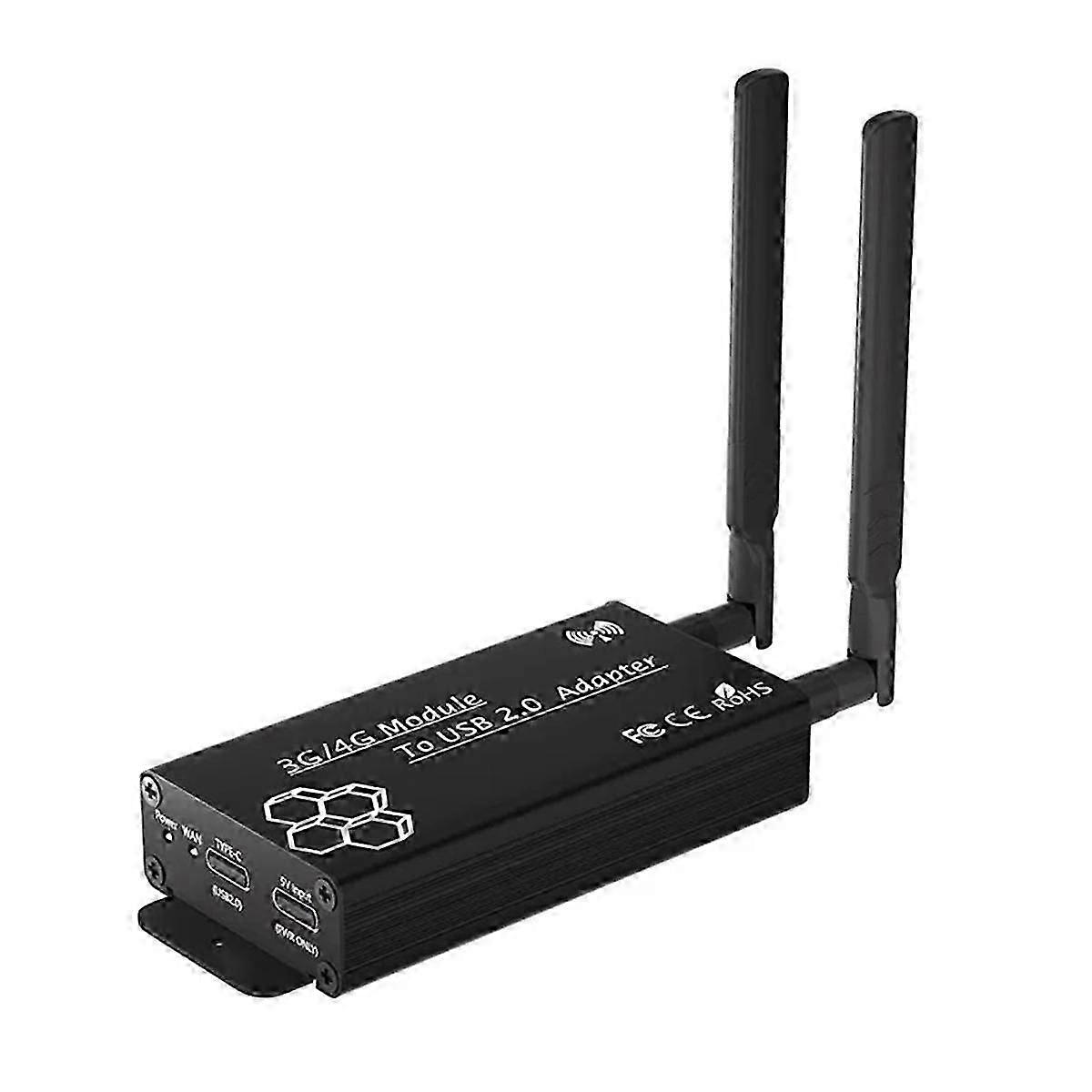 MINI PCI-E to TYPE-C USB2.0 Adapter Board with Shell Antenna 3G4G Module Development Board Suit