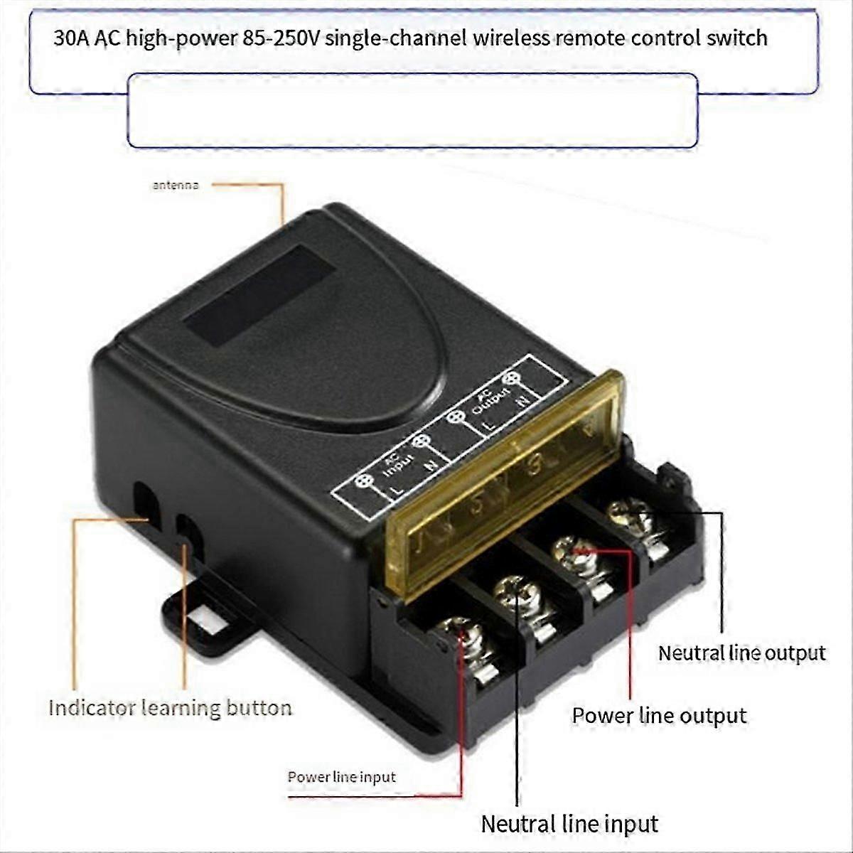 433Mhz Wireless Remote Control Switch,30A High Power Relay Module