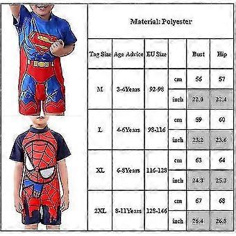 Traje de banho infantil Superman de 3 a 11 anos, maiô de uma peça