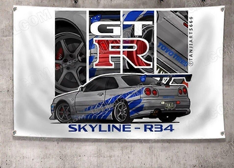bannerflagg [SKYLINE-GTR R34] CX4261