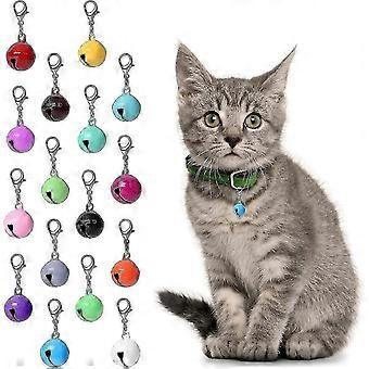 16 Pet Collar Bells with Mixed Hair Color, Dog and Cat Collar Charms, Festive Party Accessories for Pets 26-27