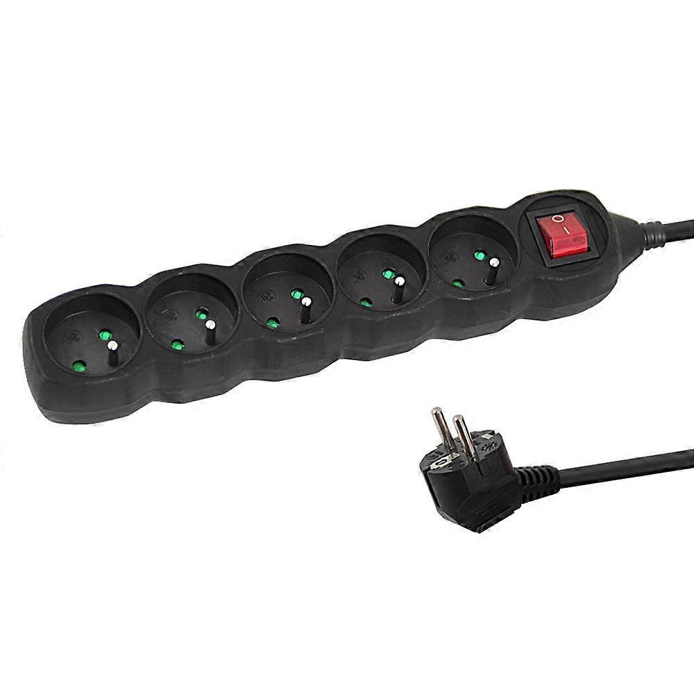 Esperanza Power Strip 5 Sockets Switch 5M Black