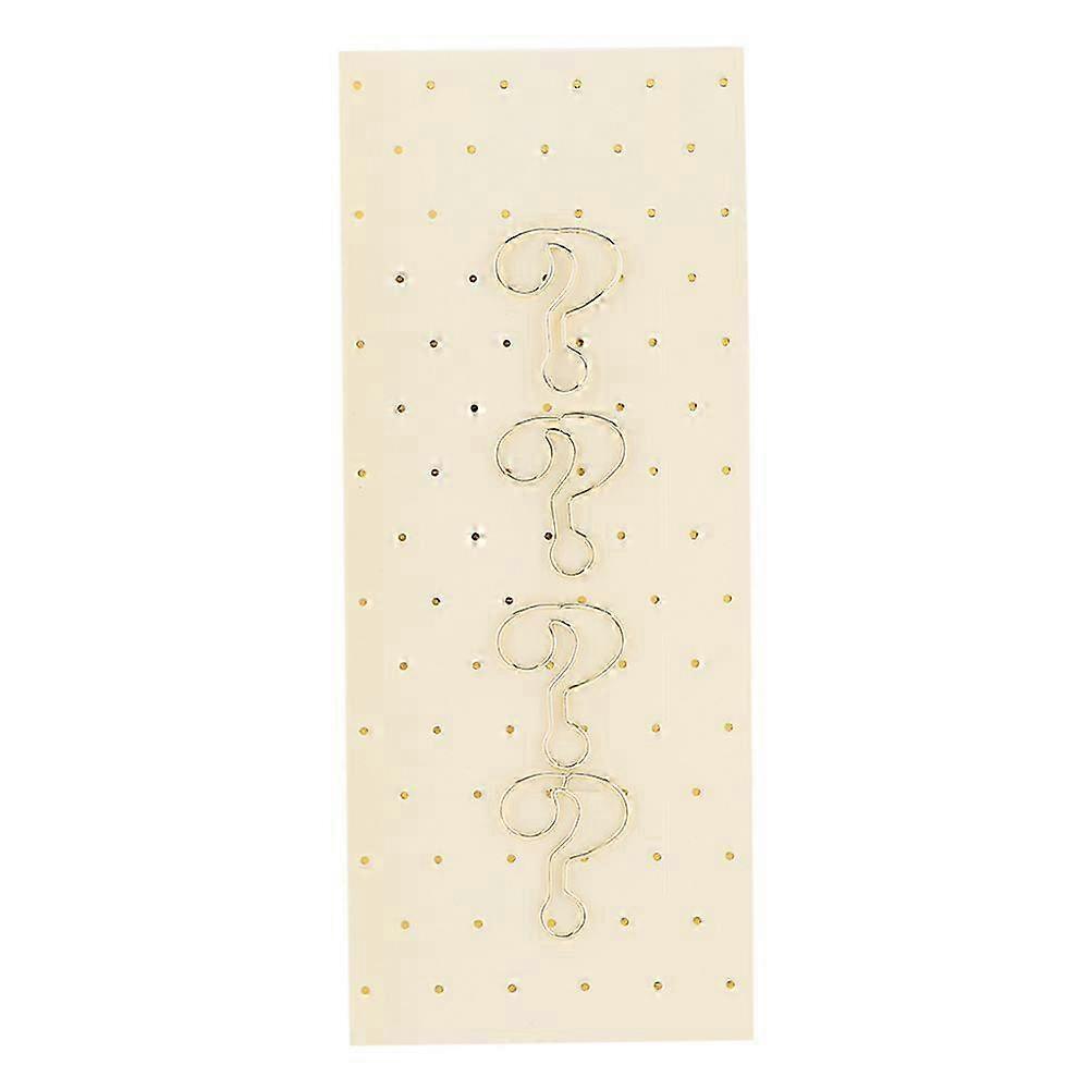 4 Pcs Creative Shape Paper Clips Funny Bookmark Marking Document Organizing Clip(question mark)