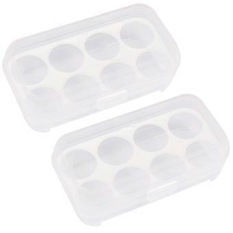 Egg Makeup Storage Box Makeup Sponge Storage Boxes For Daily Use Elegant White Dustproof 2Pack