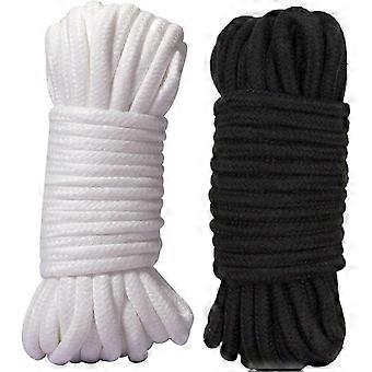 Soft cotton rope cord, 2pcs 10 m33 feet 8 mm all purpose rope craft rope thick cotton twisted cord ( [MI]