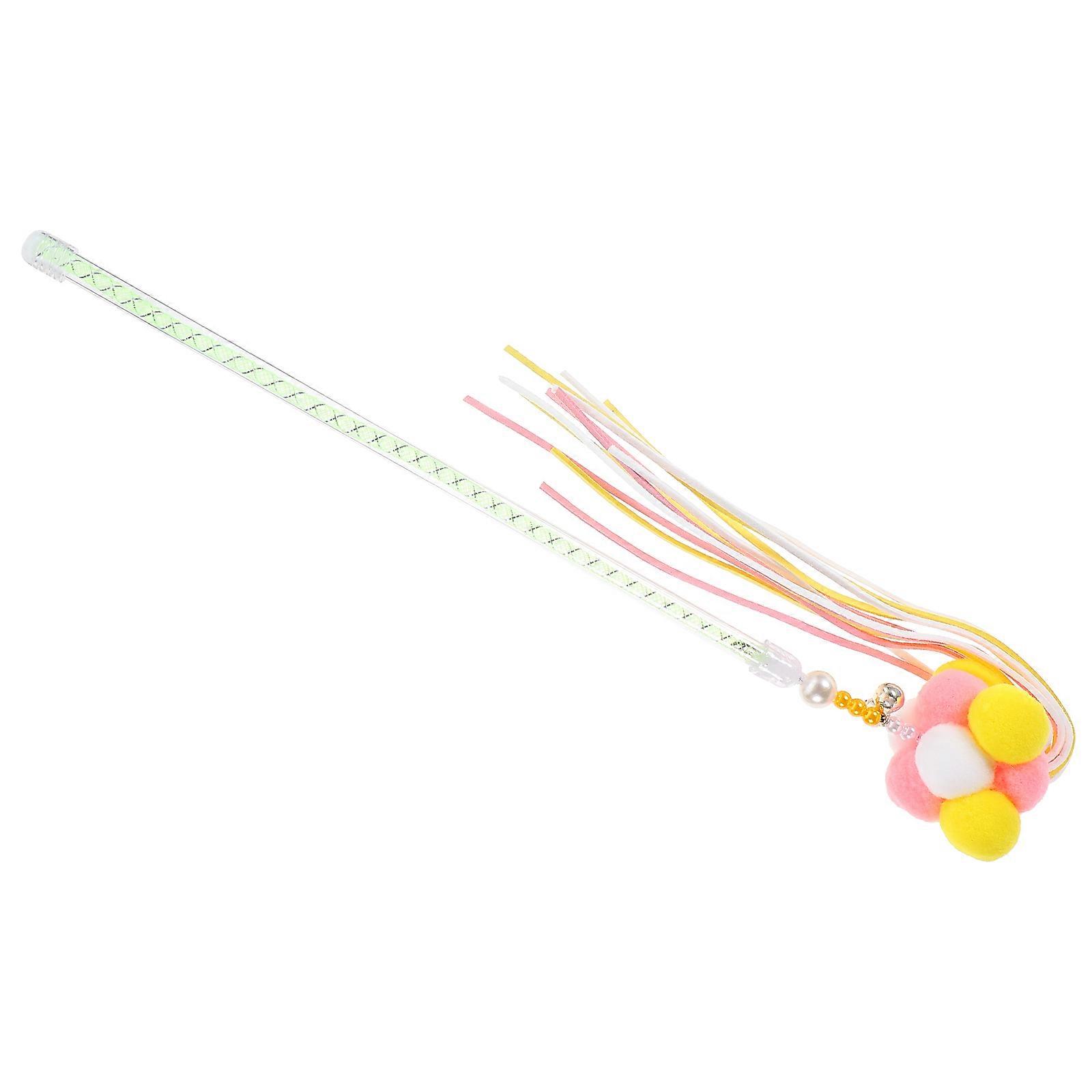 Cat Tease Stick Kitten Teasing Toy with Bell for Interactive Kit