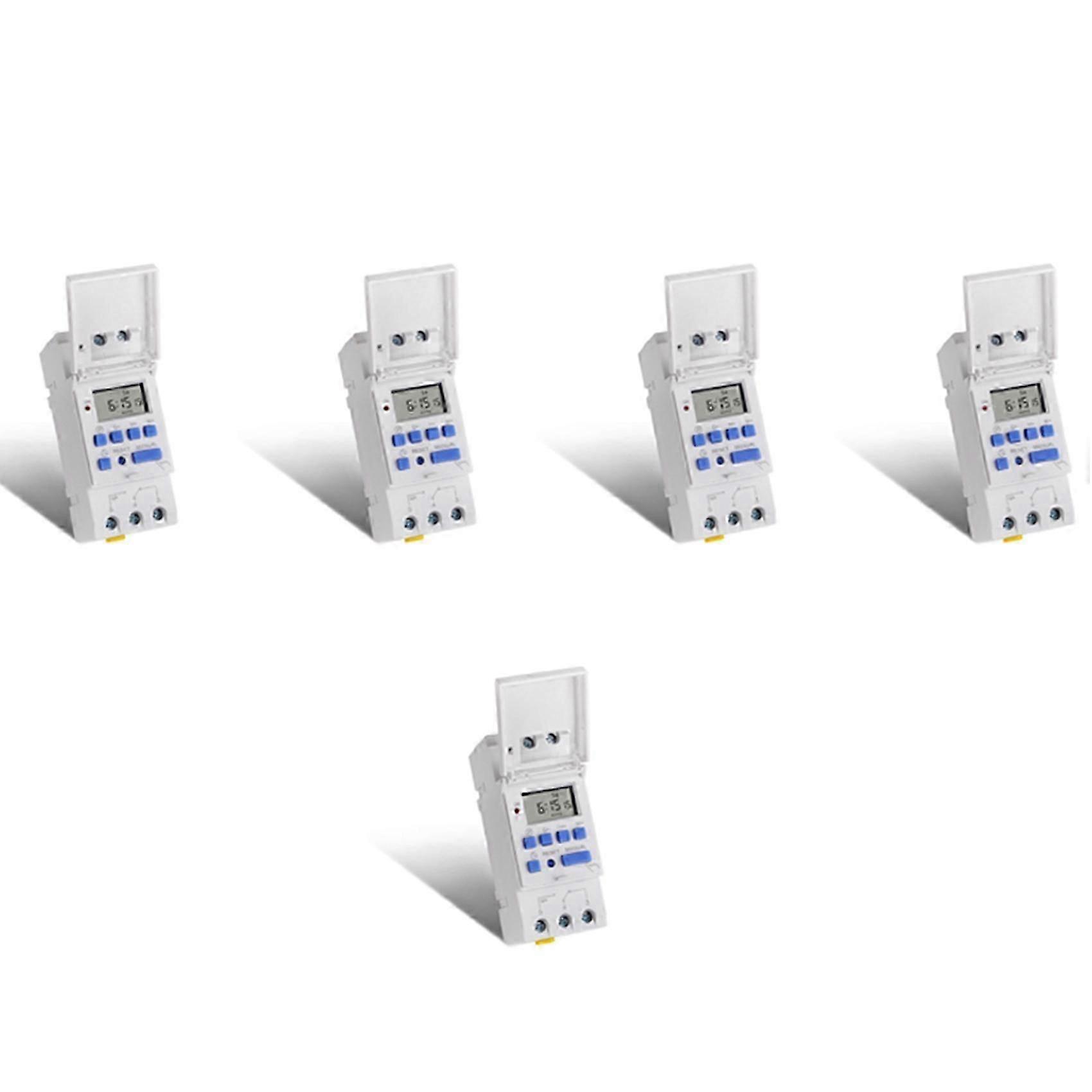 5X SINOTIMER Electronic Timer, TM615-2 Timer Switch 7 Days 24 Hours Programmable LCD Time Relay-220V