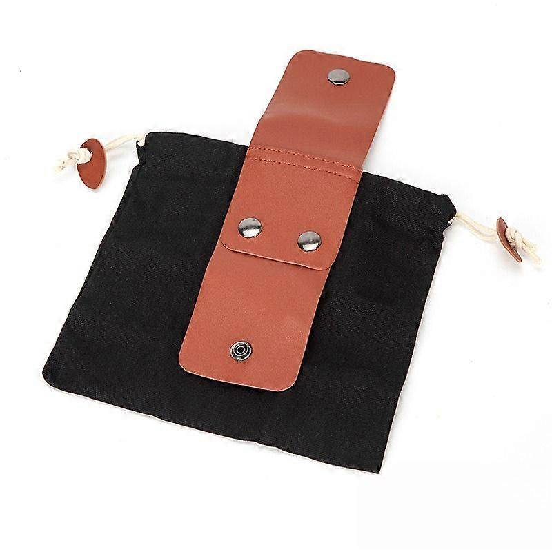 Foldable Canvas Foraging Pouch with Tool Pouch Belt Loop, Side Drawstrings and Press Studs