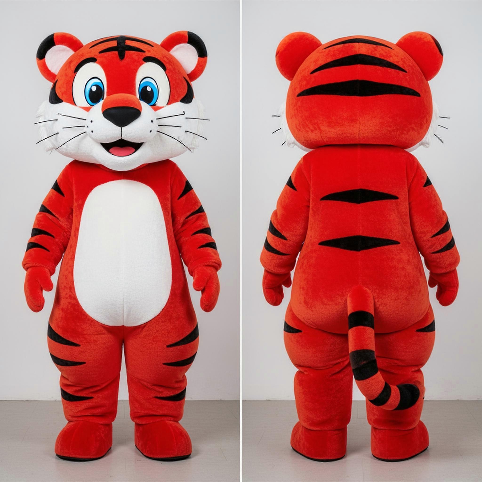 MASTICOT Rust Orange Wide Eyed Tiger Mascot