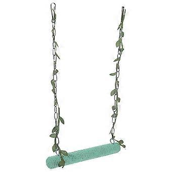Parrot Perch Toy Hanging Wooden Swing Stand for Cage 5Pcs Set