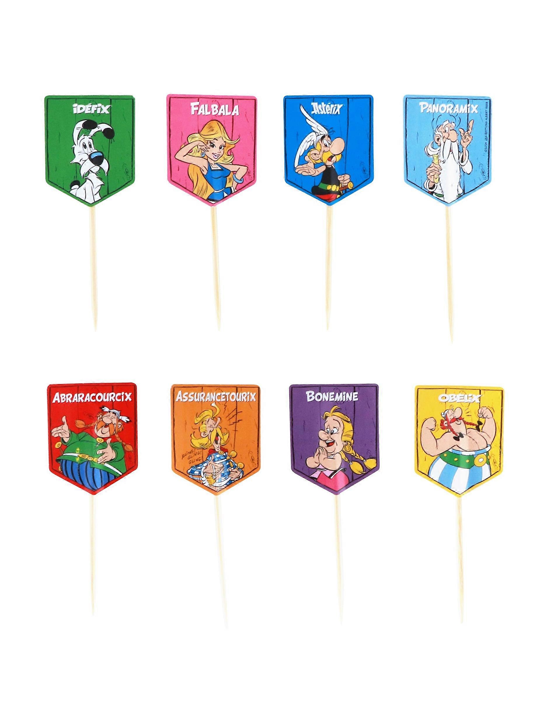8 Asterix cupcake picks