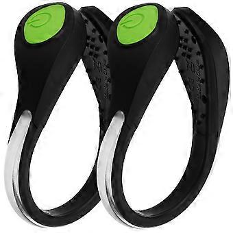 Shoe Clip Light for Jogging LED Safety Light 1Pair Black Plastic