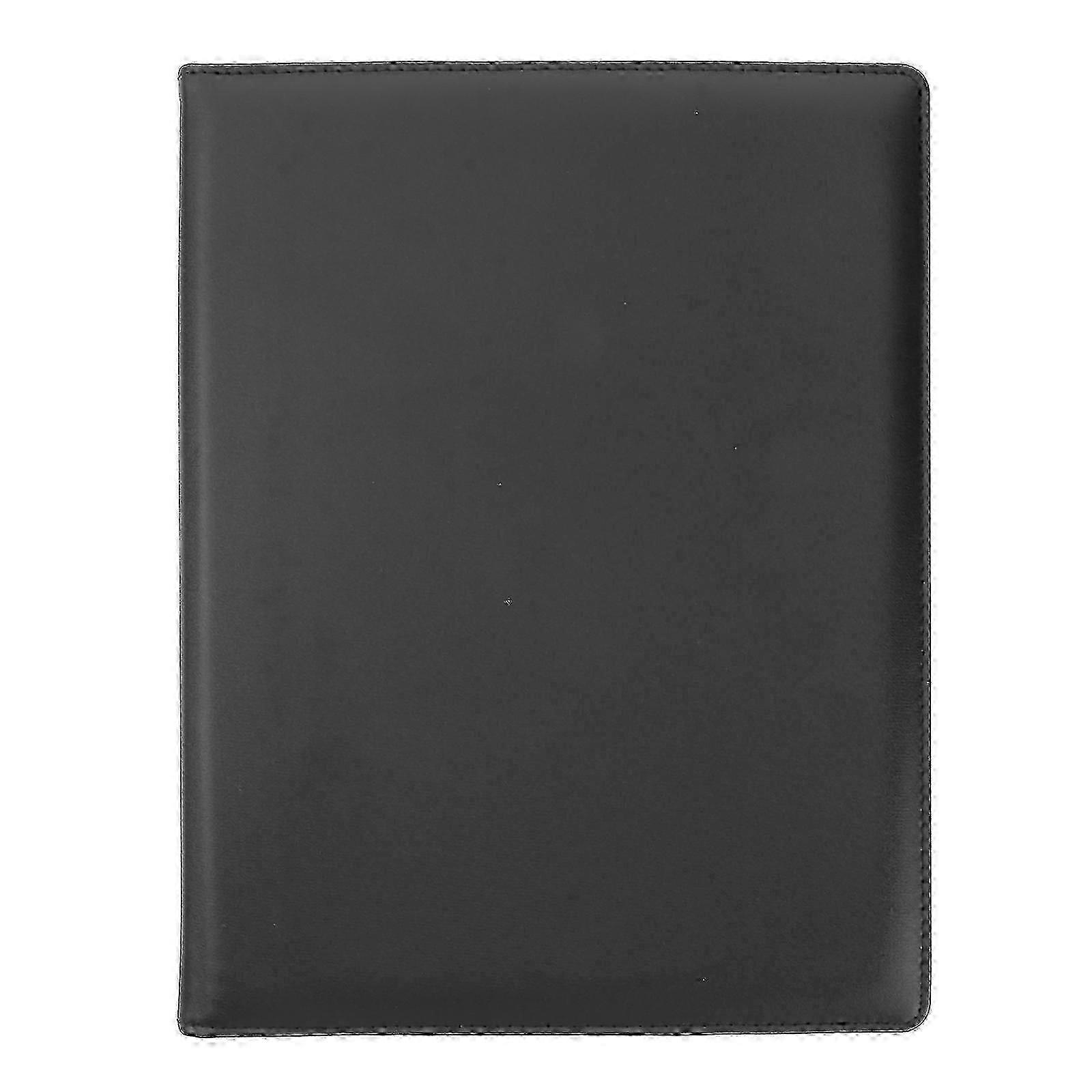 Black File Folder for Document Holding with 2Pcs A4 Multifunctional