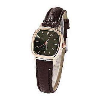 Ladies Quartz Watch Leather Strap Alloy Case Elegant Minimalist Wristwatch Women Casual Dressy Timepiece Gift