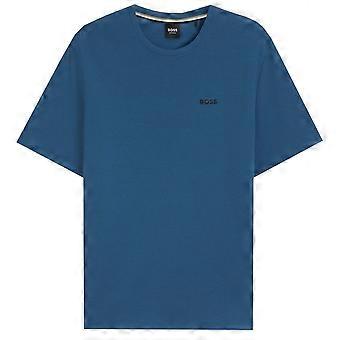 Men's Hugo Boss Leisure Wear Hugo Boss Men's Blue Crew Neck Waffle T-shirt