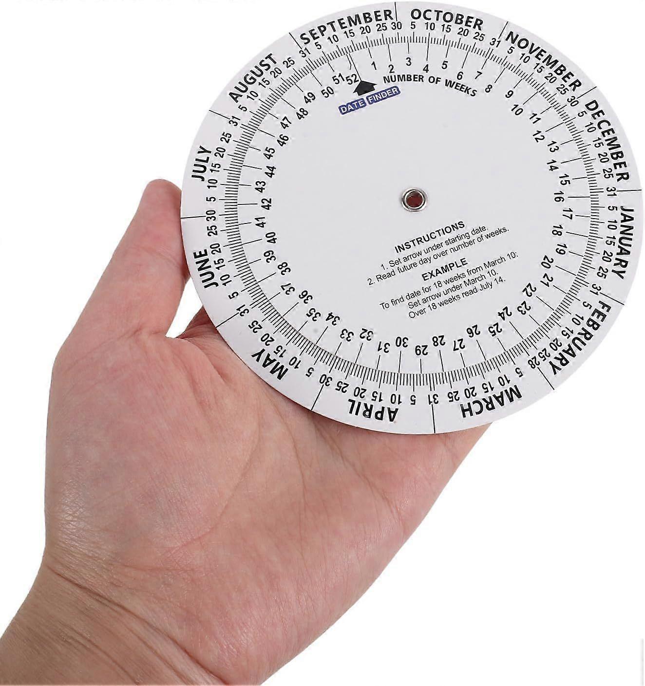 3pcs Pregnancy Due Date Wheel Double Ring Handheld Calculator