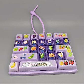 Purple Fidget Keyboard Toy With Cute Animal Patterns And Smooth Touch Perfect For Home Leisure Office Stress Relief