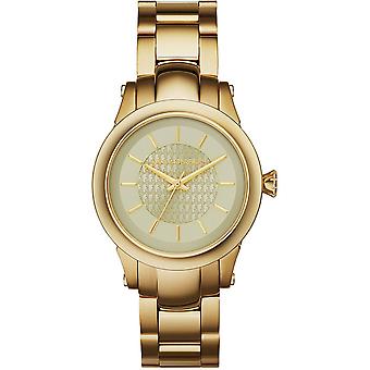Karl lagerfeld chain watch for Unisex Analog Quartz with stainless steel bracelet plated in gold KL1220