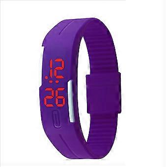 Fashion Unisex Wristband Bracelet Kids Silicone Electronic Watch Touch Digital Sports Wristwatches LED Wrist