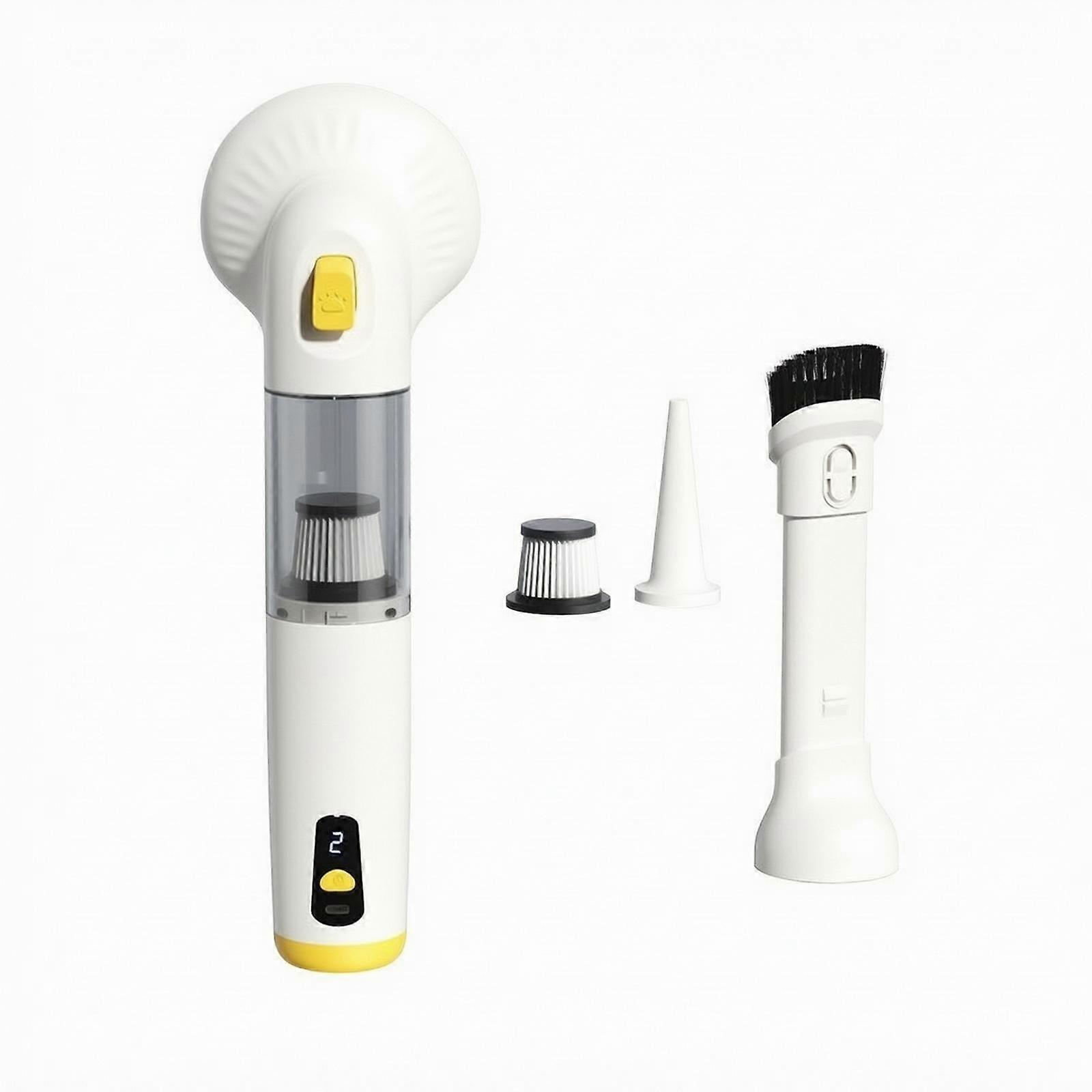 Cordless Pet Grooming Kit with Vacuum | Combined Blowing Function, Transparent