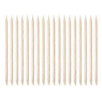 Nail Cuticle Pusher Orange Wood Sticks for Nail Art and Manicure Tools 100Pcs