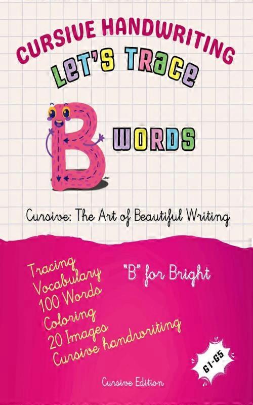 Cursive Handwriting Lets Trace B Words