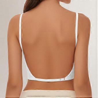 Women's Seamless Large Backless Bra U-shaped Beautiful Back Underwear Small Chest Push-up Bra with Chest Pads