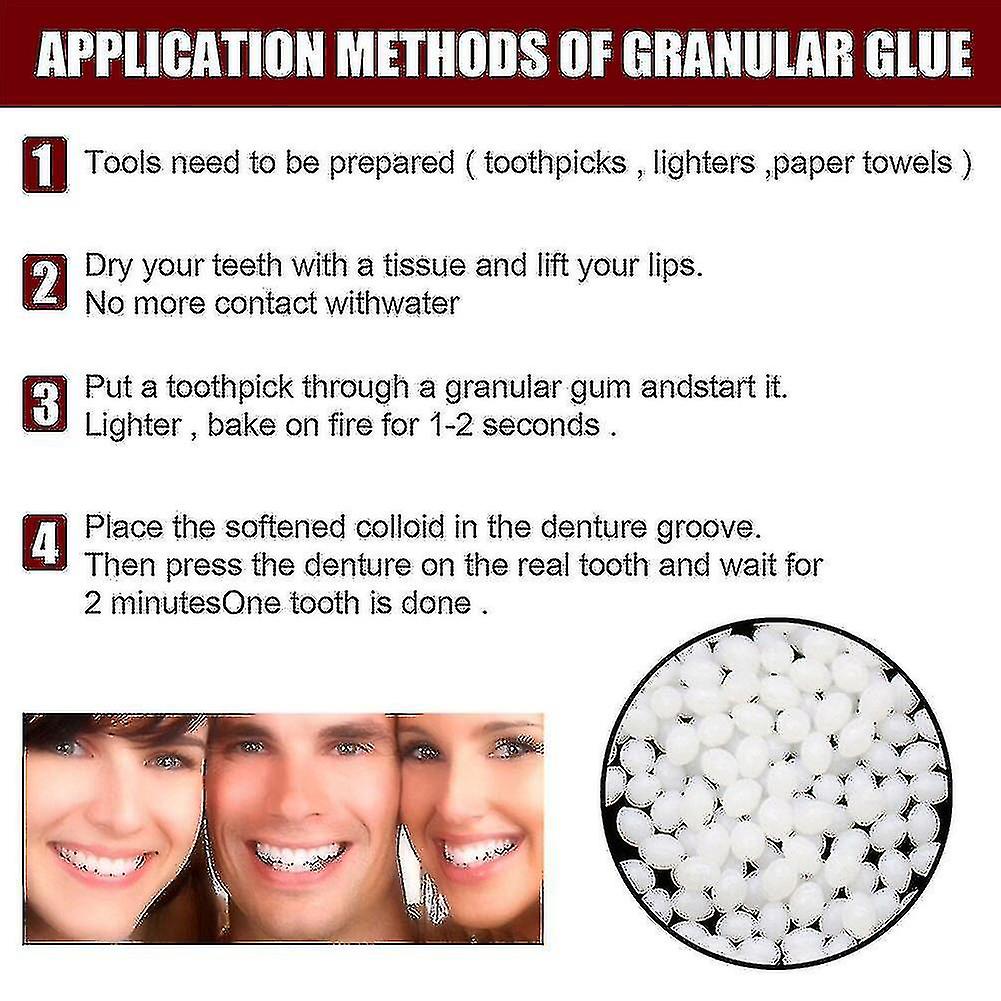 Repair Cement Teeth Gap Falseteeth Solid Glue Set Tooth Filling Kit