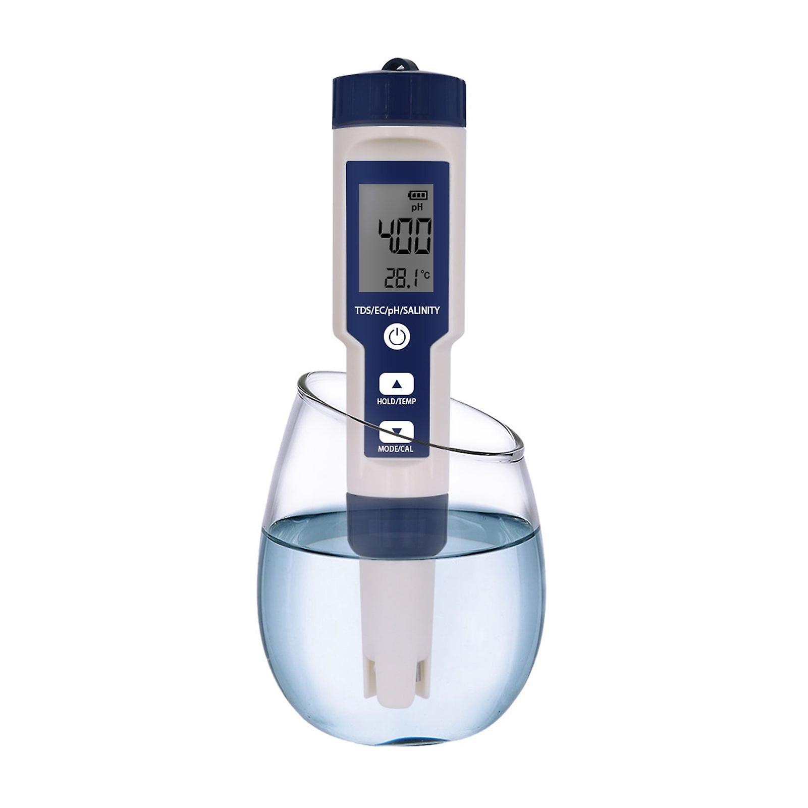5 In 1 Water Quality Tester  Water Quality Analyzer Ph/tds/ec/temperature/salinity Testing Ip67 Water Resistance Backlight