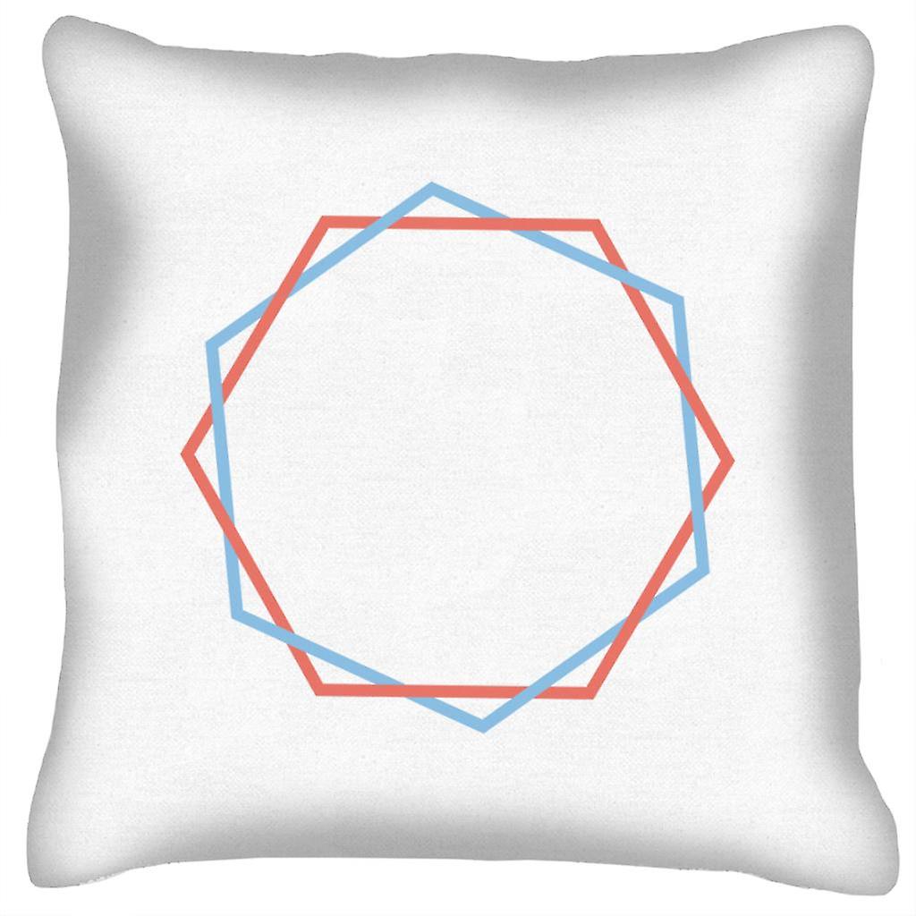 Geometric Shape Interlocked Hexagons Cushion