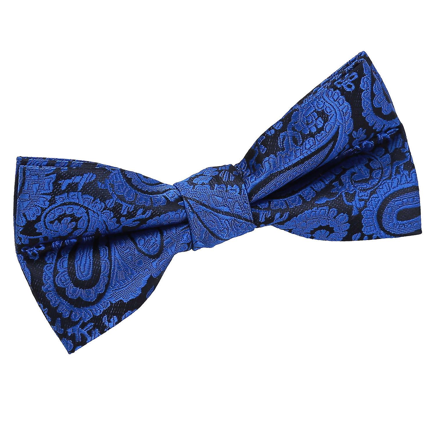 Royal Blue Paisley Pre-Tied Bow Tie