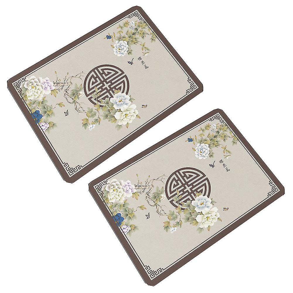 Leather Place Mat Elegant Waterproof  Ironing