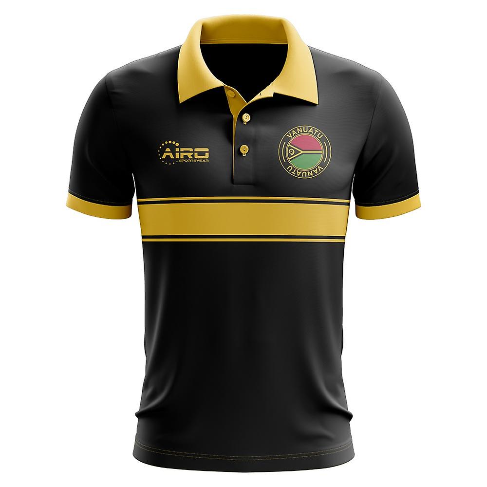 Vanuatu Concept Stripe Polo Shirt (Black)