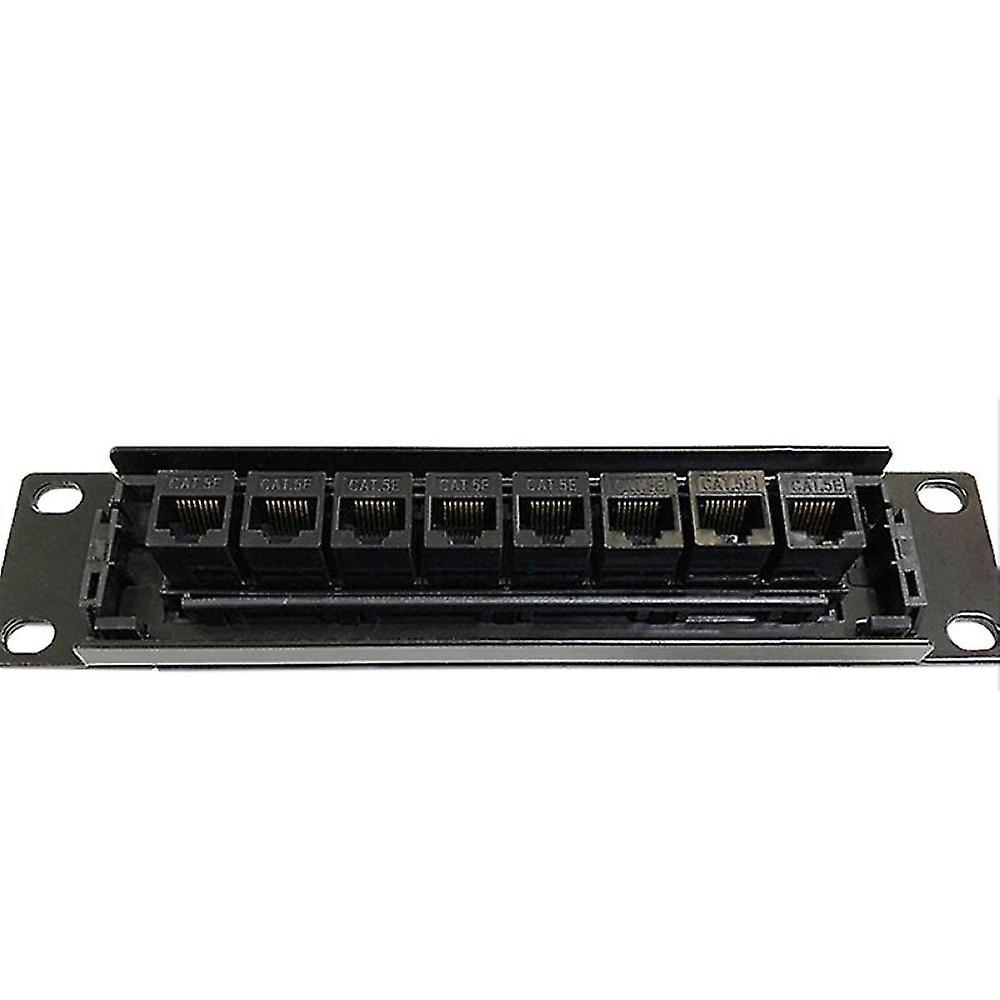 8 Port Straight-through Cat6 Patch Panel Rj45 Network Cable Adapter Jack Ethernet Distribution Fram