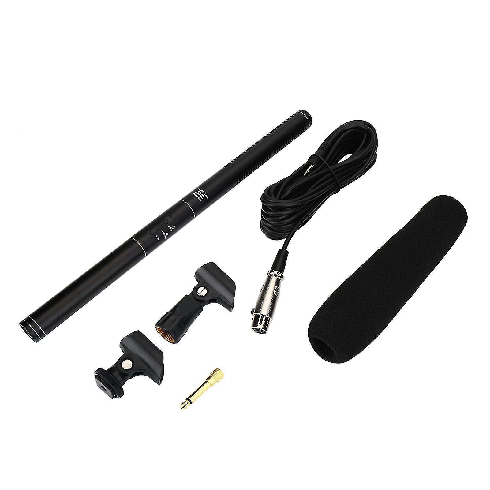Professional Interview Microphone Uni-directional Condenser For Dslr Camera Dv Camcorders