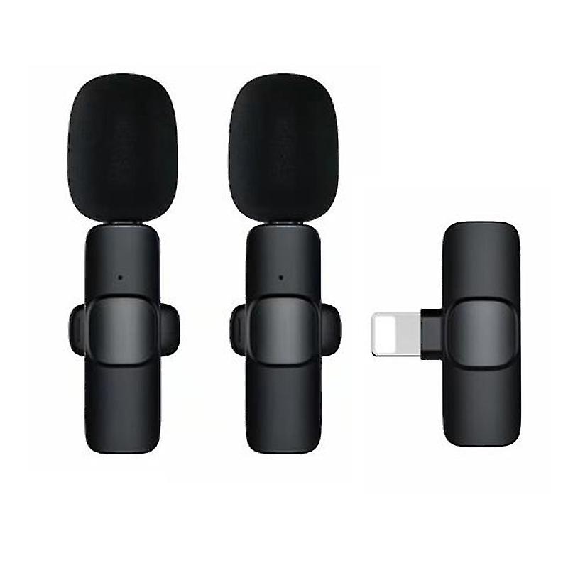 Microphone Lavalier sans fil Réduction du bruit Auto-appairage pour Iphone Ipad Android Pc pour l’enregistrement Youtube Live Vlog Interview