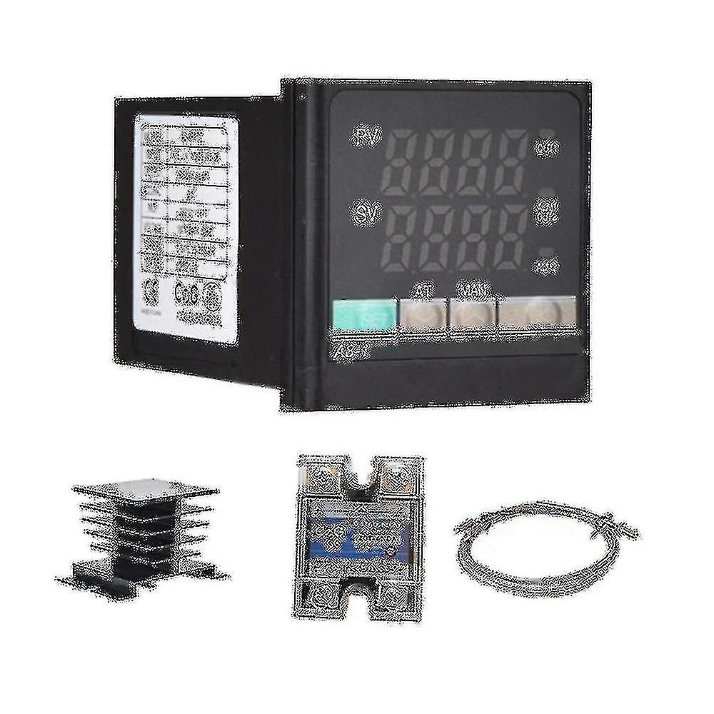 Temperature Controller Kit 100-240 Voltage With 40da Solid State Relay, K Type Thermocouple Probe