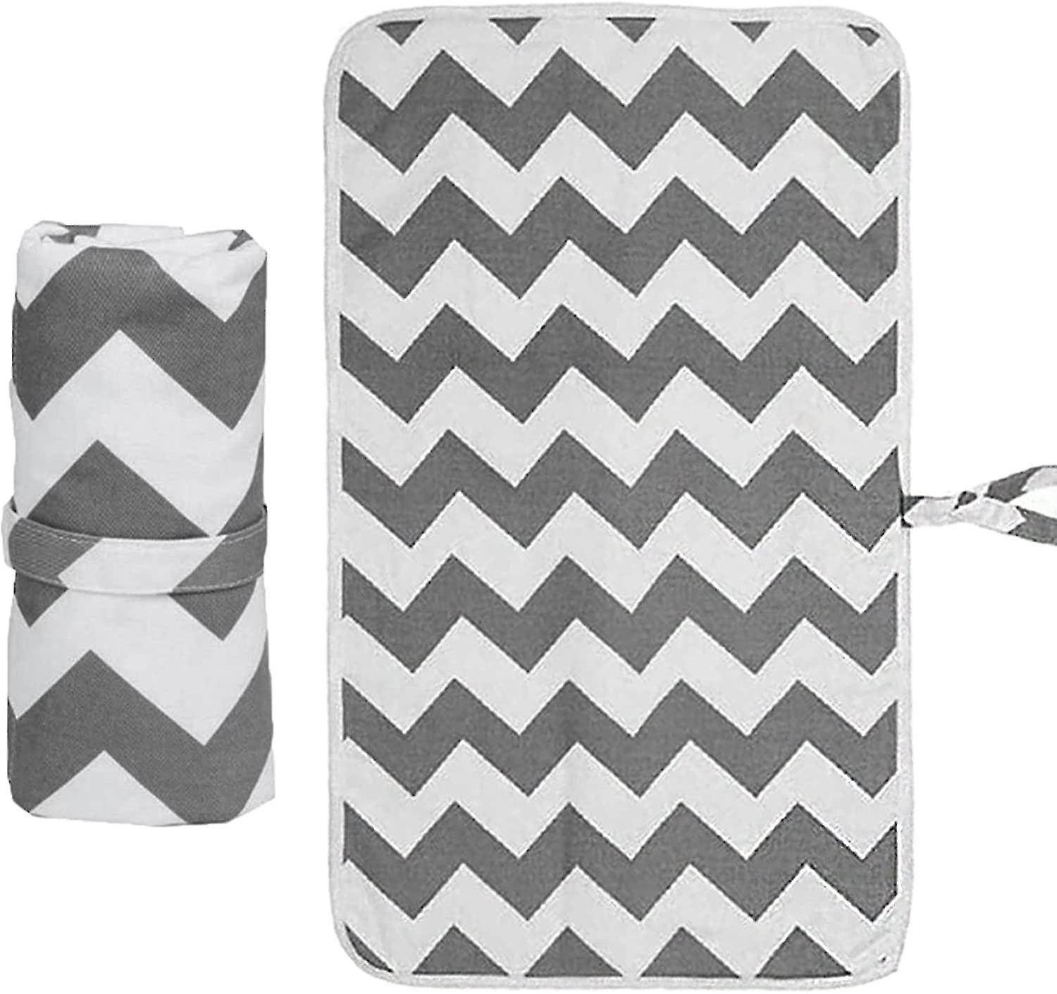 Φορητό μαξιλάρι αλλαγής πάνας Αλλαγή ταξιδιού μωρού Αναδιπλούμενο μαξιλάρι πάνας, 60 x 35 cm, αδιάβροχο (γκρι)