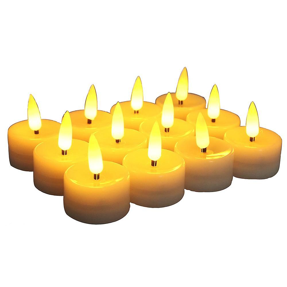 Christmas Decorations 12Pcs/Set Small Flameless LED Light Battery Electronic Candles Tables Lamp for