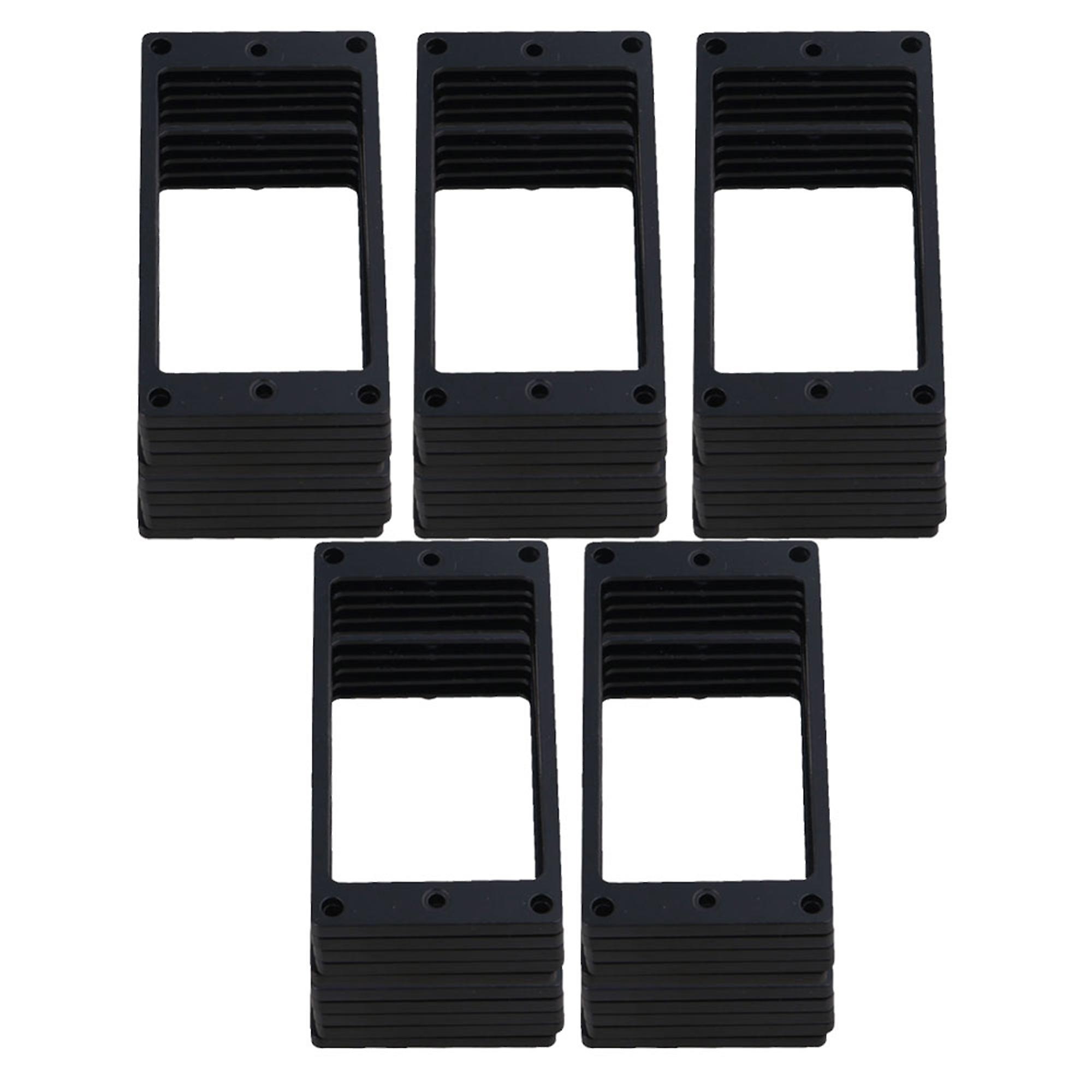 50 x Black Flat Frame Cover Plate For Guitar Pickups 88x45x3.5mm